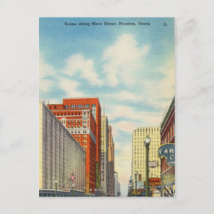 Carte Postale Main Street, Houston, Texas