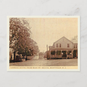 Carte Postale Main Street, Montville NJ c1910 Style Vintage