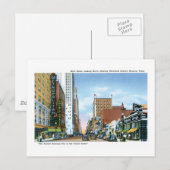 Carte Postale Main Street, Theatre District, Houston, Texas (Devant / Derrière)