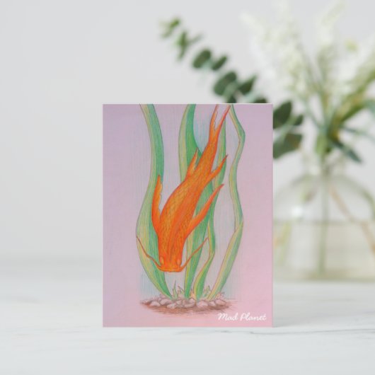 Carte Postale Main tirée Koi Carp (Debout devant)