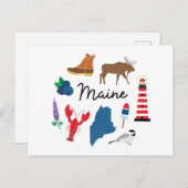 Carte postale Maine (Devant / Derrière)