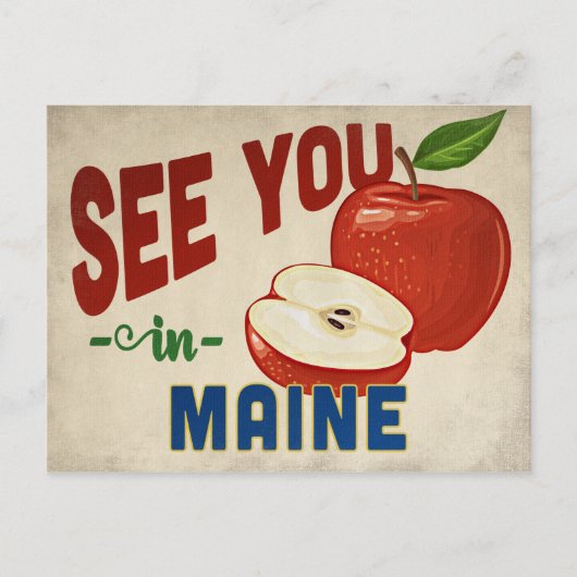 Carte Postale Maine Apple - Vintage voyage (Devant)