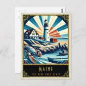 Carte Postale Maine | Art déco (Devant / Derrière)