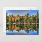 Carte Postale Maine Automne automne Foliage Lake Réflexions (Devant / Derrière)