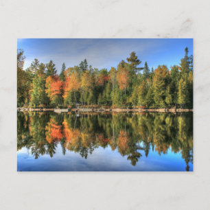 Carte Postale Maine Automne automne Foliage Lake Réflexions