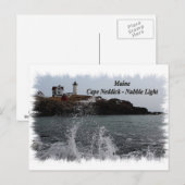 Carte Postale Maine Cape Neddick - Nubble Light (Devant / Derrière)