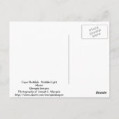 Carte Postale Maine Cape Neddick - Nubble Light (Dos)