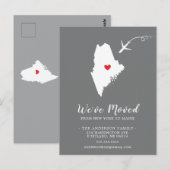 Carte postale MAINE de l'État de déplacement (Devant / Derrière)