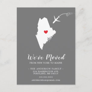 Carte postale MAINE de l'État de déplacement