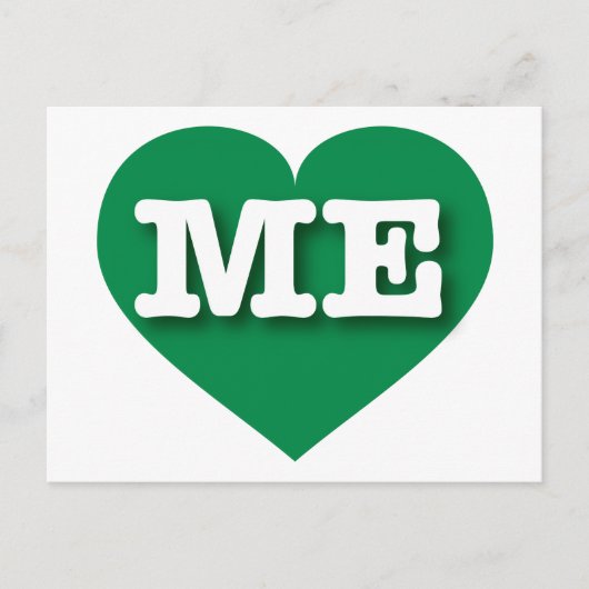Carte Postale Maine Green Heart - Je m'aime (Devant)
