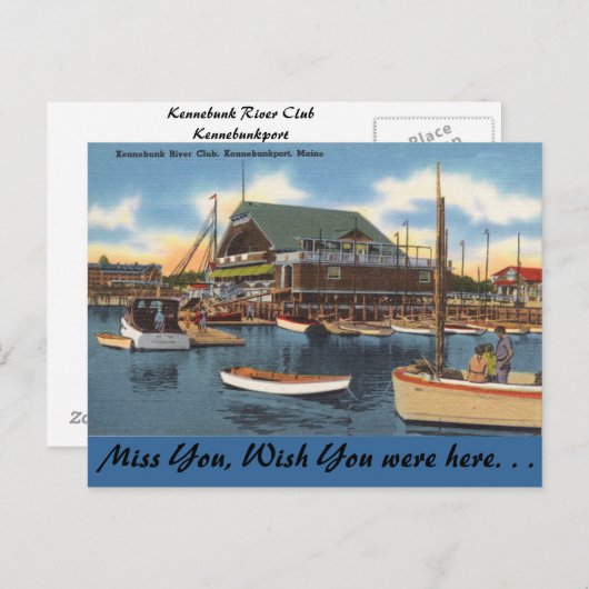 Carte Postale Maine, Kennebunk River Club (Devant / Derrière)