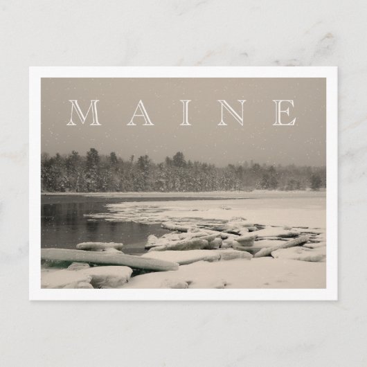 Carte Postale MAINE - L'hiver sur la baie (Devant)