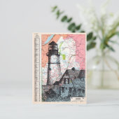 Carte Postale Maine Map Art (Debout devant)