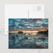 Carte Postale Maine, Newagen, port du coucher de soleil 1 (Devant / Derrière)