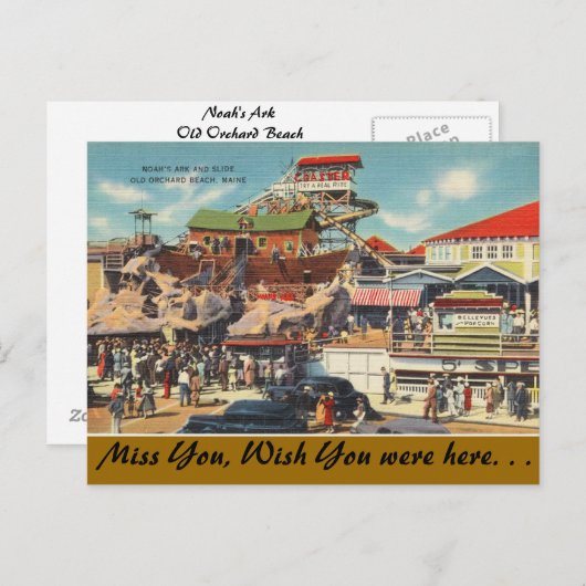 Carte Postale Maine, Noah's Ark, Old Orchard Beach (Devant / Derrière)