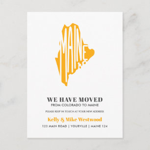 Carte Postale MAINE Nous avons déplacé Nouvelle adresse Nouveau 