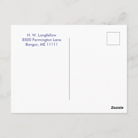 Carte Postale Maine pourpre (Dos)