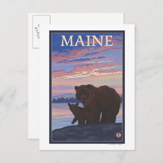 Carte Postale MaineBear et Cub (Devant / Derrière)