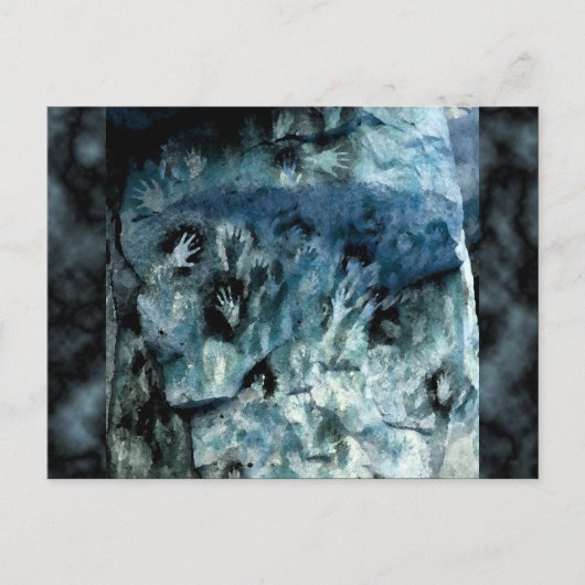 Carte Postale Mains bleues (Devant)