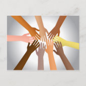 Carte Postale Mains colorées (Devant)