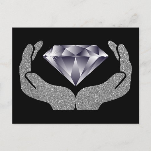 Carte Postale Mains de diamant (Devant)