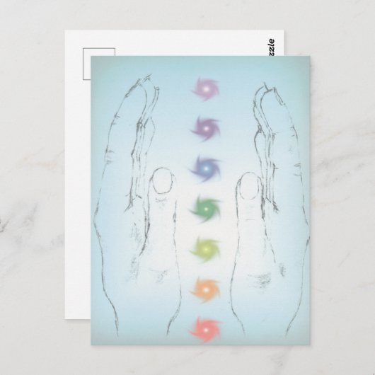 Carte Postale Mains de guérison (Devant / Derrière)