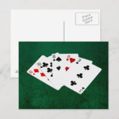 Carte Postale Mains de poker - Deux paires - dix, huit (Devant / Derrière)