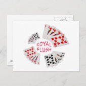 Carte Postale Mains de poker - Royal Flush (Devant / Derrière)