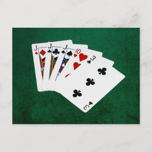Carte Postale Mains De Poker - Trois D'Un Genre - Jack