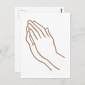 Carte Postale Mains de prière (Devant / Derrière)