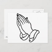 Carte Postale Mains de prière (Devant / Derrière)