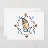 Carte Postale Mains de prière (Devant / Derrière)