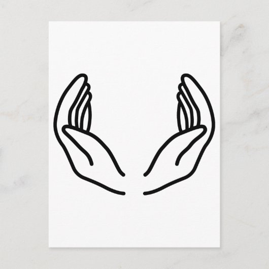 Carte Postale Mains découpées (Devant)