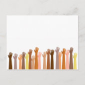 Carte Postale Mains élevées (Devant)