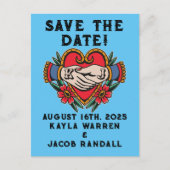 Carte Postale Mains en mariage Mariage tatouage Enregistrer la d (Devant)