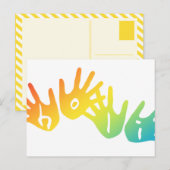 Carte Postale mains houles (Devant / Derrière)