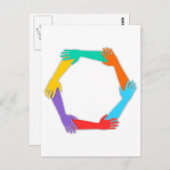 Carte Postale Mains jointes (Devant / Derrière)