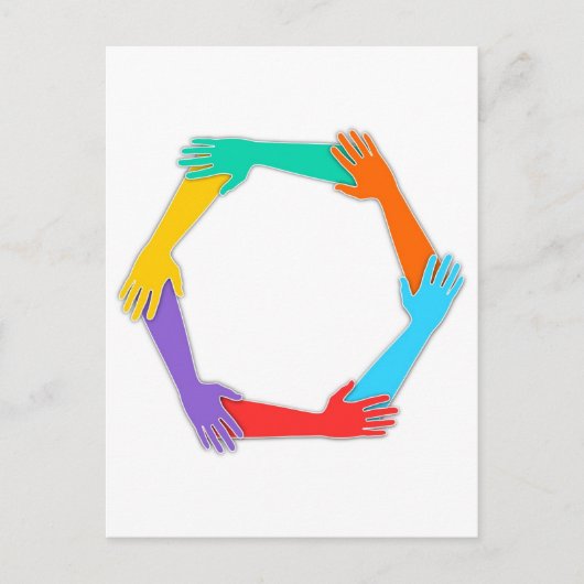 Carte Postale Mains jointes (Devant)