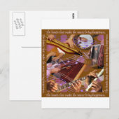 Carte Postale Mains qui font la musique. Faites le bonheur (le (Devant / Derrière)