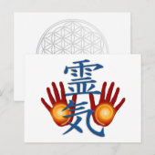 Carte Postale Mains Reiki (Devant / Derrière)