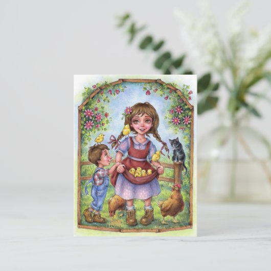 Carte postale Mains secourables (Debout devant)