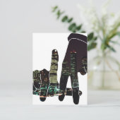 Carte Postale mains sur la skyline de LA (Debout devant)