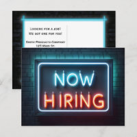 Maintenant Embaucher Neon Connexion Brick