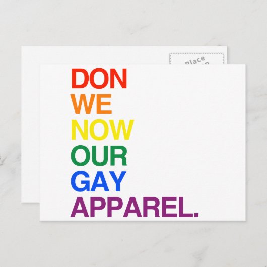 CARTE POSTALE MAINTENANT NOUS DON NOTRE HABILLEMENT GAI - .PNG (Devant / Derrière)