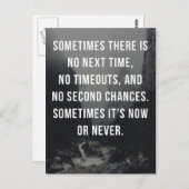 Carte Postale Maintenant ou jamais Citer (Devant / Derrière)