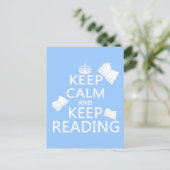 Carte Postale Maintenez calme et continuez la lecture (Debout devant)