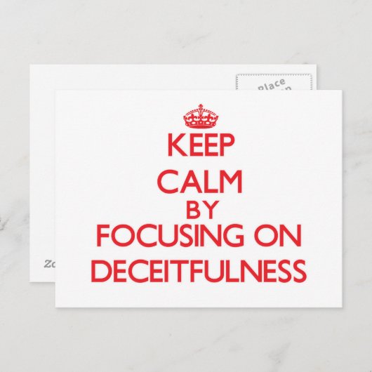 Carte Postale Maintenez le calme en vous concentrant sur la trom (Devant / Derrière)