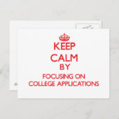 Carte Postale Maintenez le calme en vous concentrant sur les app (Devant / Derrière)
