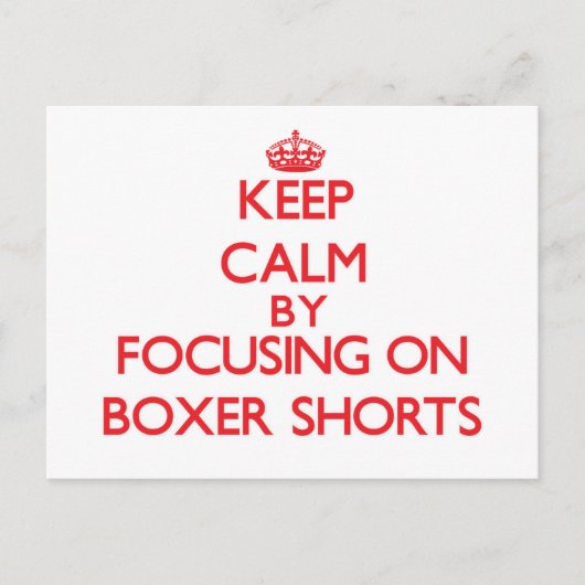 Carte Postale Maintenez le calme en vous concentrant sur les sho (Devant)