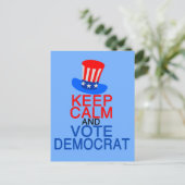 Carte Postale Maintenez le calme et votez démocrate (Debout devant)